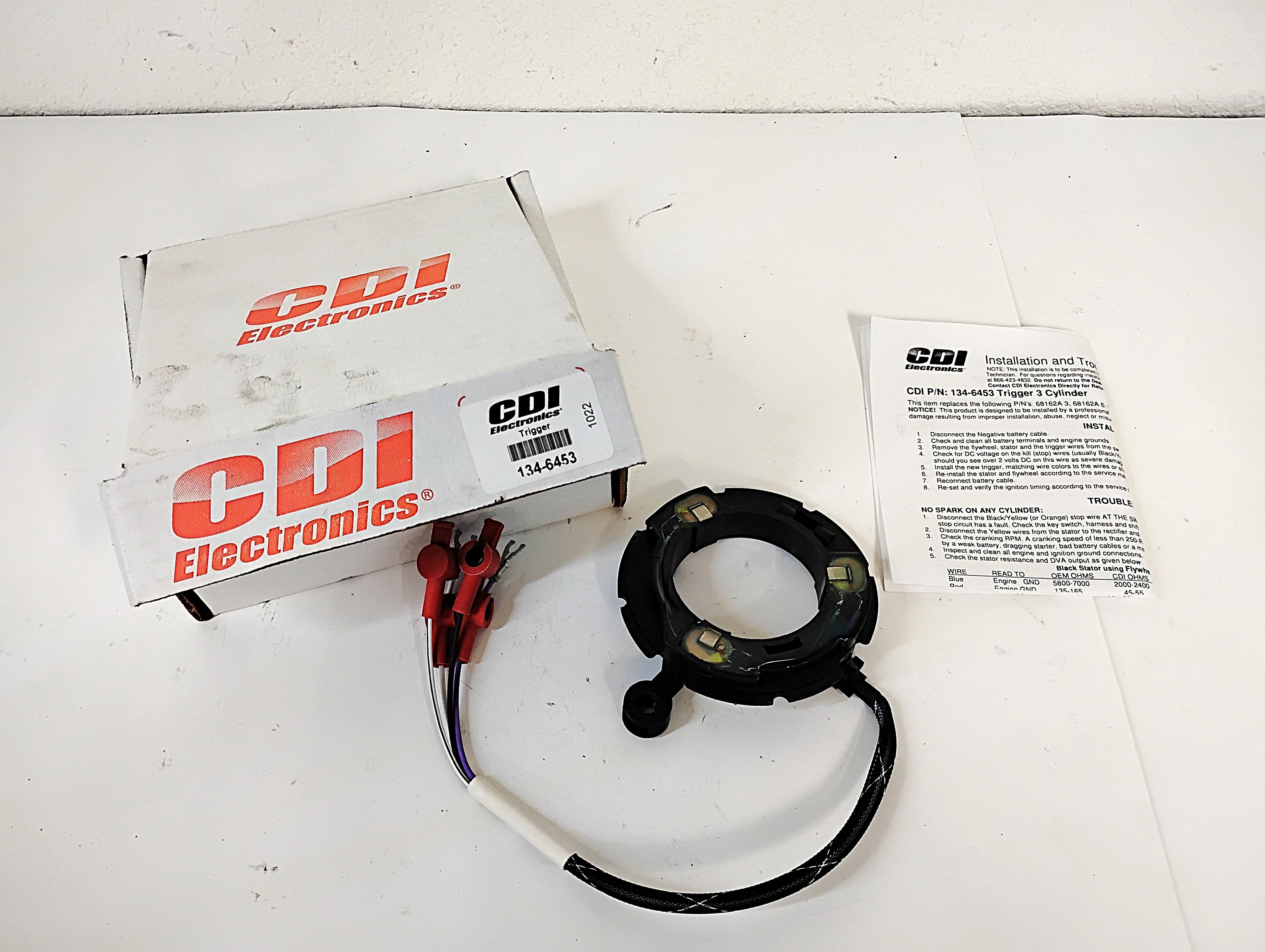 1982 Mercury 70HP CDI Trigger Coil Assembly 134-6453